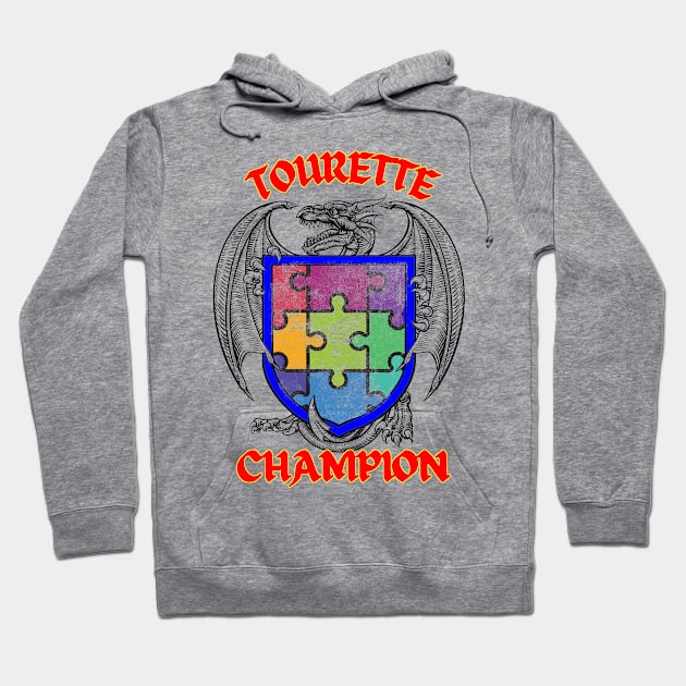 Tourette Champion Dragon Shield Hoodie by chiinta